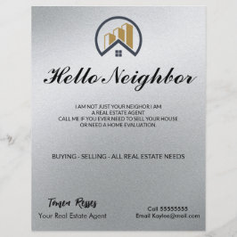 Glamours Silber | Schwarzweiß-Real-Anwesen Flyer