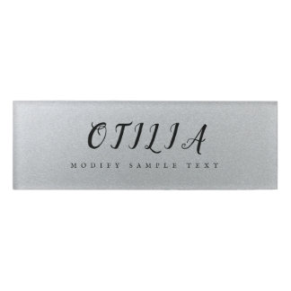 Glamours Silberner Schönheitssalon Namenschild