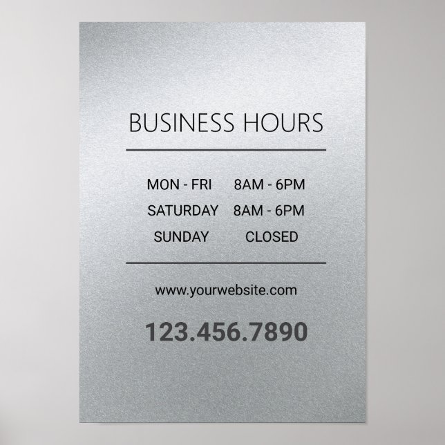 Glamours Silberner Schönheitssalon Poster (Vorne)