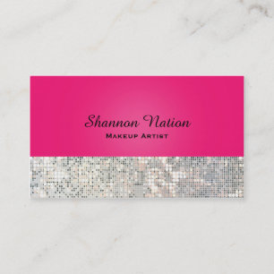 Glamoursequin-Glitzer-heißes Rosa-bezaubernde Visitenkarte
