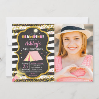 Glamping Birthday Party Invitation / Girls Camping Einladung