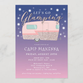Glamping Birthday Party Verzaubert Einladung