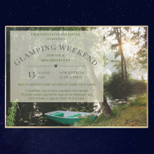 Glamping Camping Weekend Card Einladung