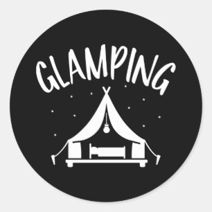 Glamping-Camping-Zelt Runder Aufkleber