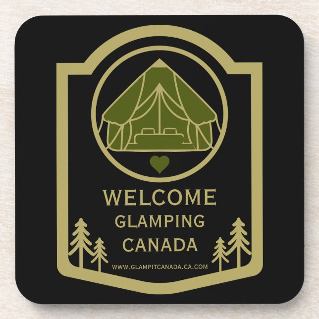 Glamping Canada Business Getränkeuntersetzer (Vorderseite)