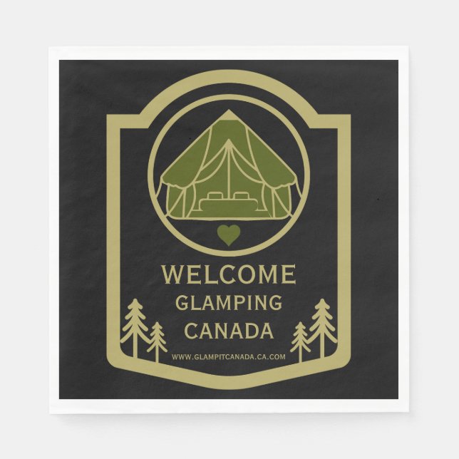 Glamping Canada Business Serviette (Vorderseite)