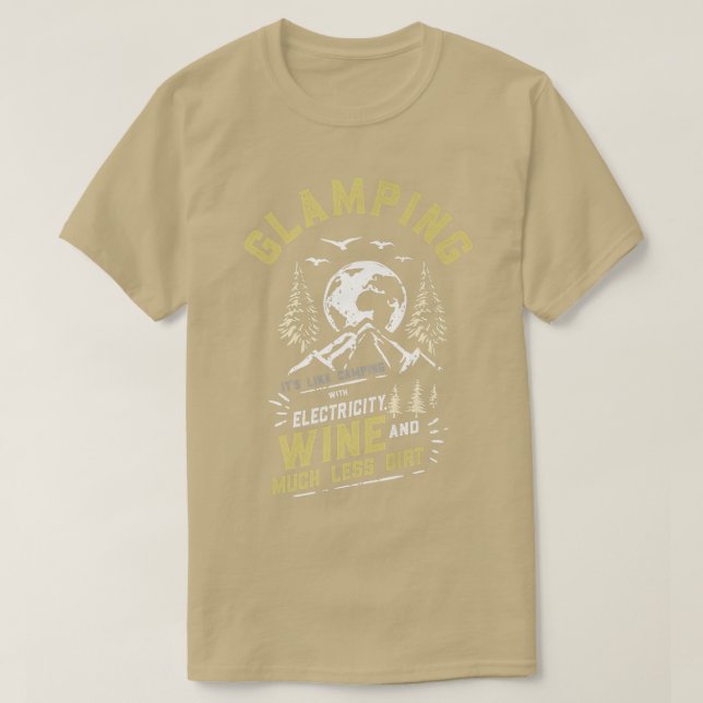 Glamping Definition Glamper sein Wie Camping Funke T-Shirt (Design vorne)