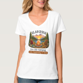 Glamping Es ist wie Camping Damen T-Shirt