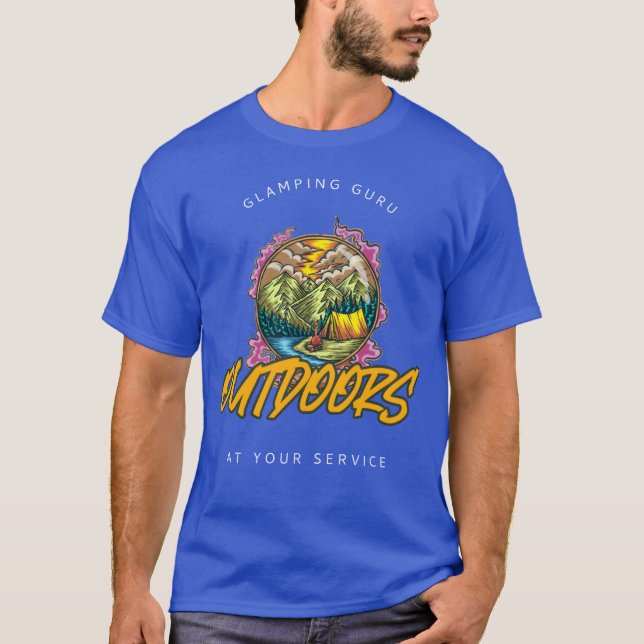 Glamping Guru At Your Service Camping Women funny T-Shirt (Vorderseite)