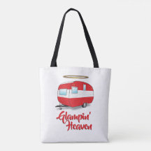 Glamping Heaven Retro Campingplatz Tote Tasche