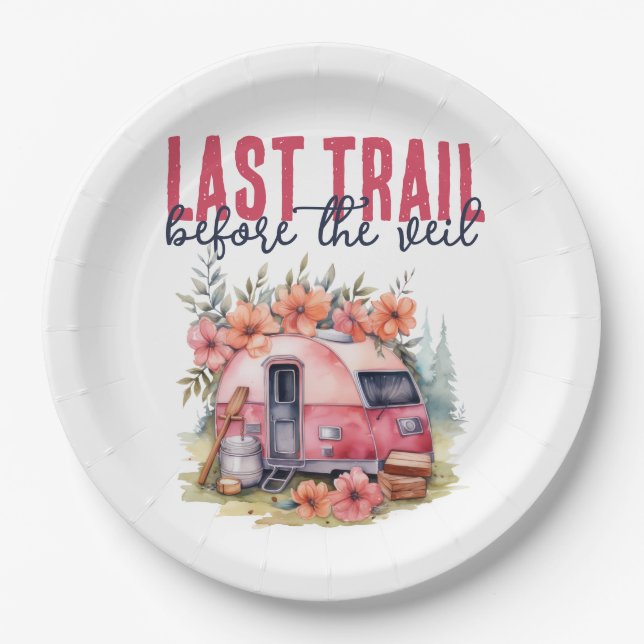 Glamping Last Train Junggeselinnen-Abschied Weeken Pappteller (Vorderseite)