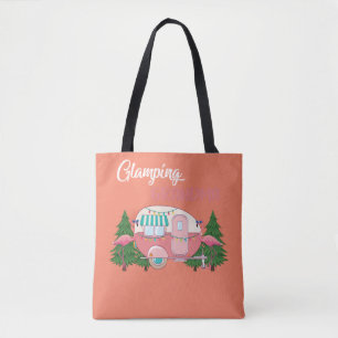 Glamping Oma Costume Camping RV Flamingos Camp Tasche