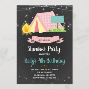 Glamping Party-Geburtstagseinladung Einladung