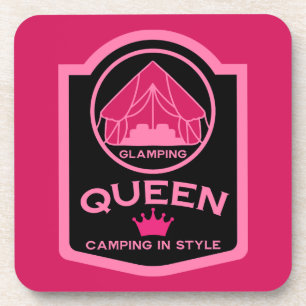 Glamping Queen Camping Getränkeuntersetzer