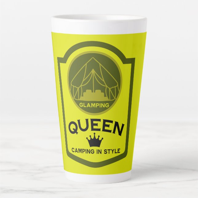 Glamping Queen Camping Milchtasse (Vorderseite)
