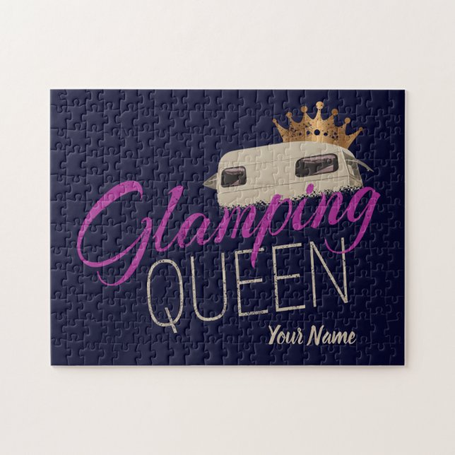 Glamping Queen Camping mit Vintagen Wohnwagen (Horizontal)