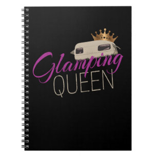 Glamping Queen Camping mit Vintagen Wohnwagen Notizblock