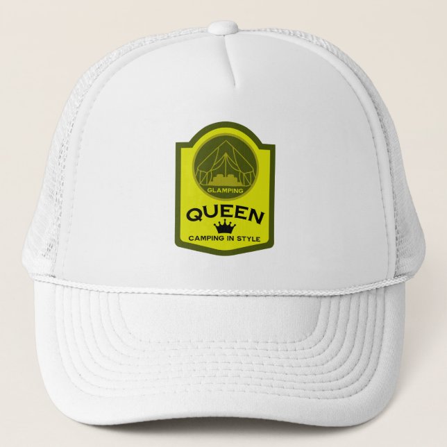 Glamping Queen Camping Truckerkappe (Vorderseite)