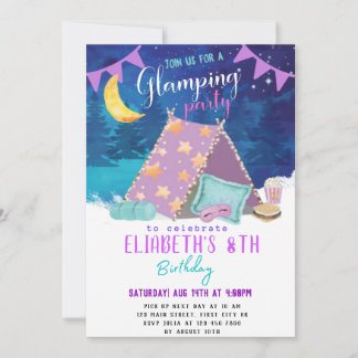 Glamping Verschiedenes Design Geburtstagskarte