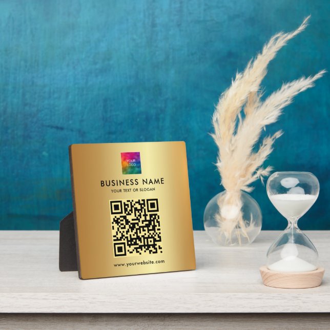 Glamurer Eleganter, moderner QR-Code für das Logo  Fotoplatte (InSitu)