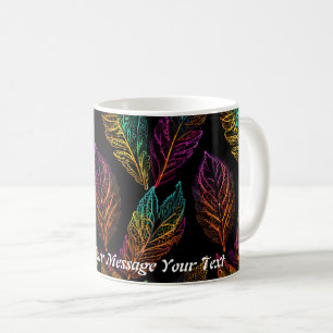 Glanz der Gaia: Die Neon-Blatt-Essenz Kaffeetasse
