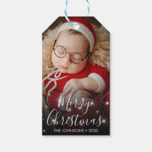 Glanz-Foto-Weihnachten Geschenkanhänger
