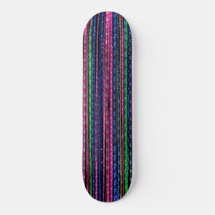 Glanz und Glamour funkelnde Streifen Skateboard
