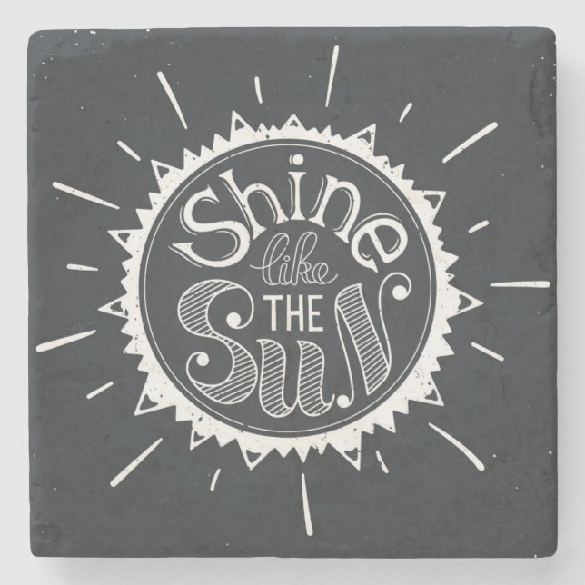 Glanz wie The Sun Steinuntersetzer (Vorderseite)