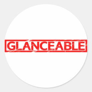 Glanzbare Briefmarke Runder Aufkleber