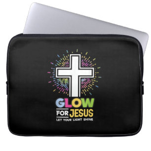 Glänze für Jesus Christliches Kreuz T-Shirt Jesus Laptopschutzhülle