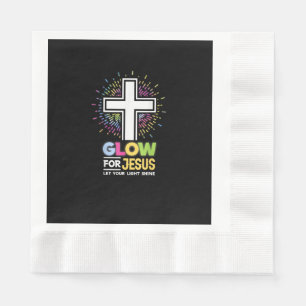 Glänze für Jesus Christliches Kreuz T-Shirt Jesus  Serviette