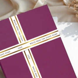 Glänzend Metallic Gold Weiß Schimmer Schwarz Typof Satinband