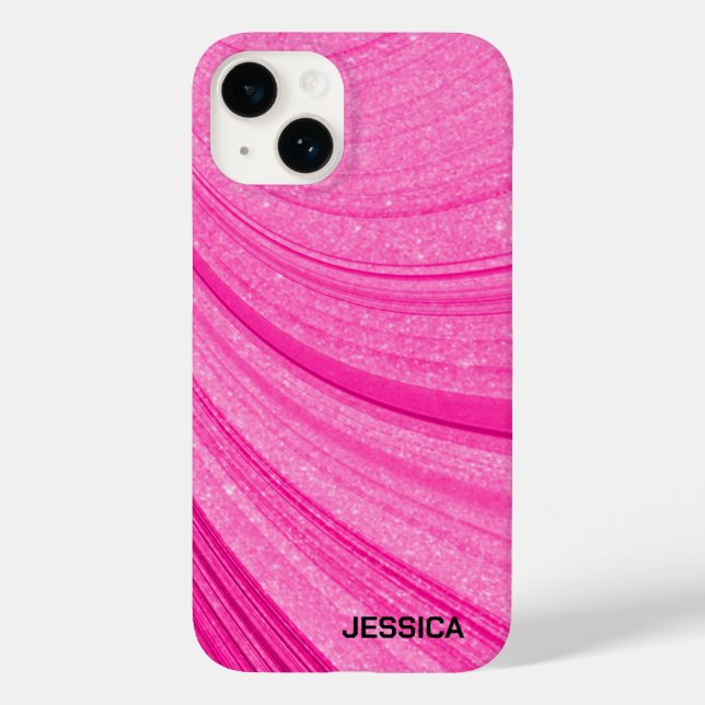 Glänzend rosa Case-Mate iPhone 14 hülle (Rückseite)