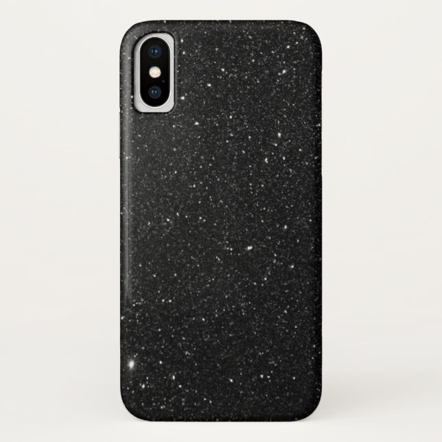 Glänzend schwarzes Glitter Shiny Case-Mate iPhone Hülle (Rückseite)