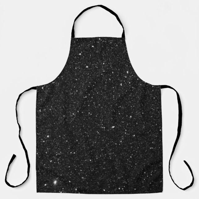Glänzend schwarzes Glitter Shiny Schürze (Vorderseite)