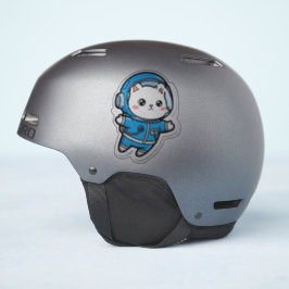 Glänzend Transparent - Süße Astronaut Katzen 4x4 Aufkleber