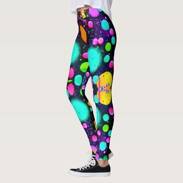 glänzende abstrakte Kunst Leggings (Links)