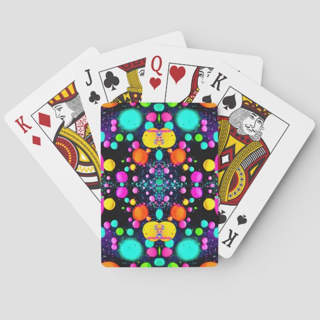 glänzende abstrakte Kunst Spielkarten (Rückseite)