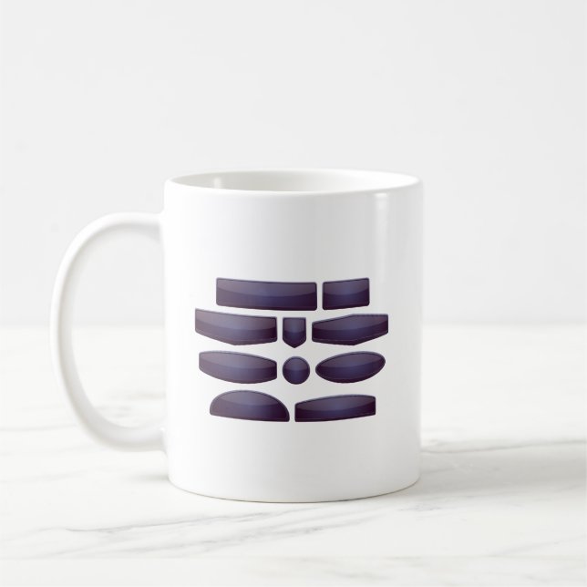 Glänzende Designelemente für Buttons | UI & Digita Kaffeetasse (Links)