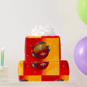 Glänzende Disco-Kugel Geschenkpapier