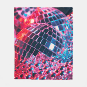 Glänzende Disco-Party-Hintergrund mit Spiegelscher Fleecedecke