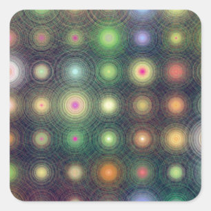 Glänzende Discopunkte Quadratischer Aufkleber