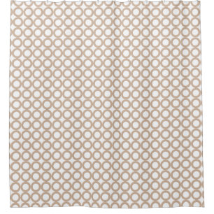 Glänzende elegante Kreise Latte Brown auf Duschvorhang