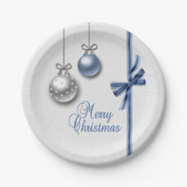 Glänzende elegante Weihnachtsbälle Pappteller