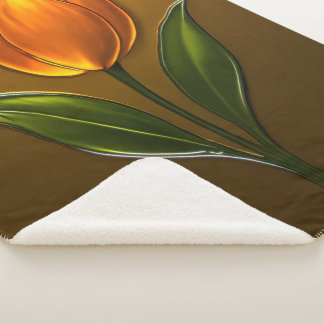 Glänzende Eleganz der Orangefarbenen Tulpe Sherpadecke