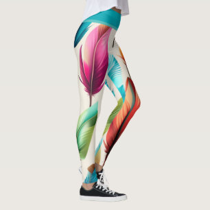 Glänzende Federn Leggings