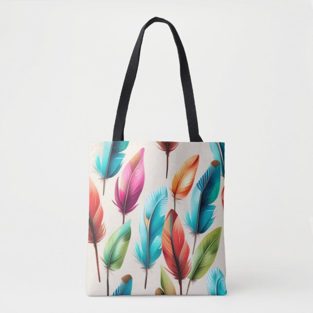 Glänzende Federn Tasche (Vorderseite)