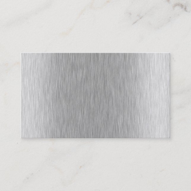 glänzende gebürstete AluminiumVisitenkarte Visitenkarte (Vorderseite)