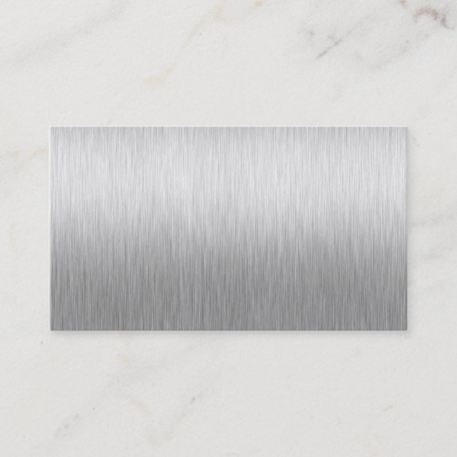glänzende gebürstete AluminiumVisitenkarte Visitenkarte (Vorderseite)