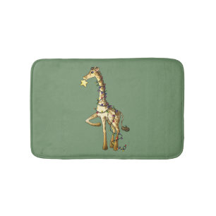 Glänzende Giraffe Badematte